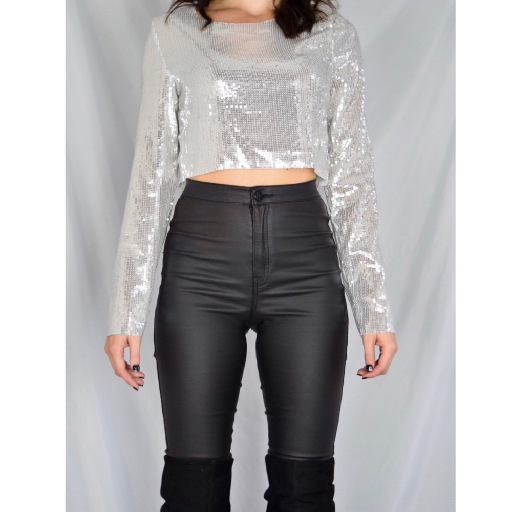 Sequin Crop Top